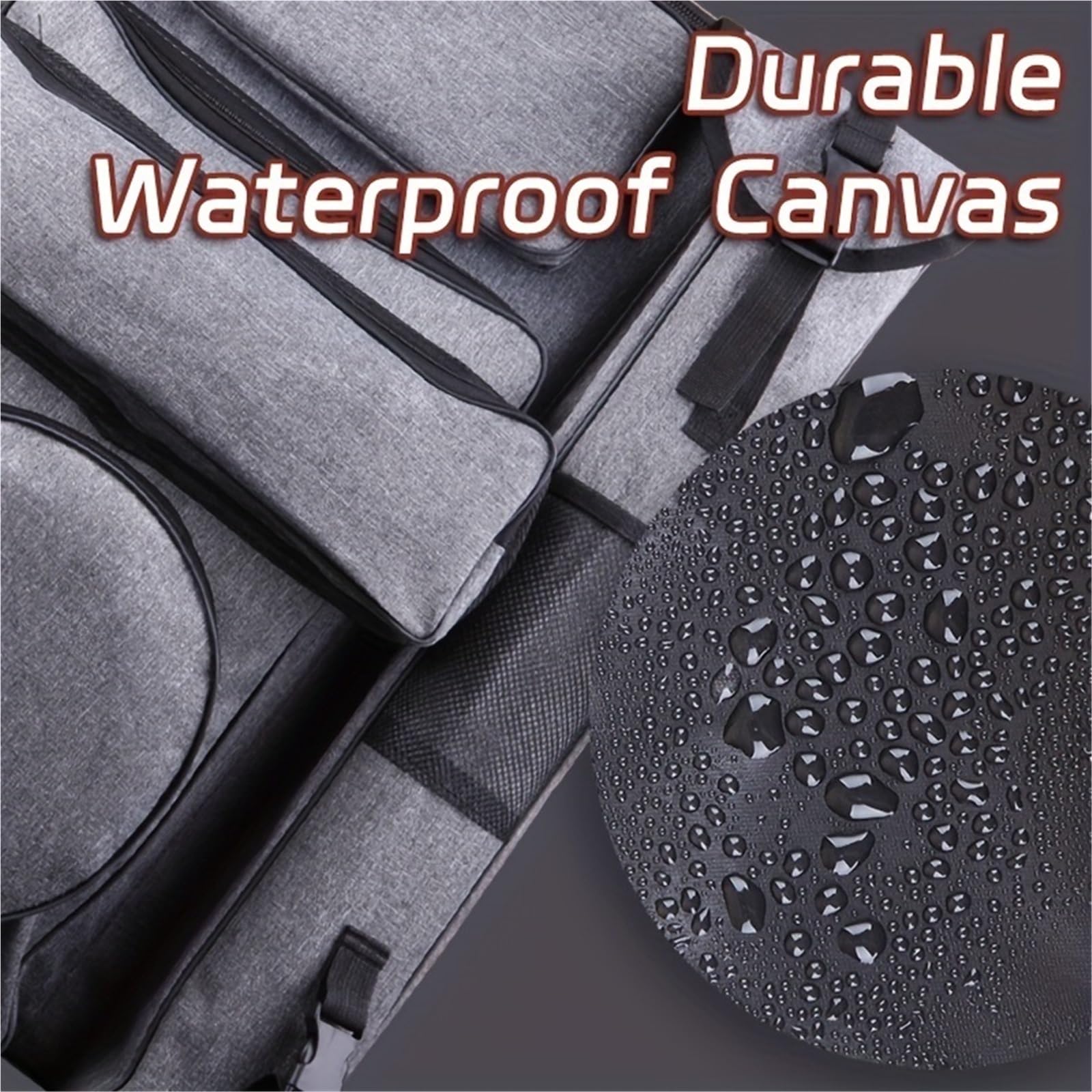 Portafolio de artista, Estuche de portafolio arte, mochila for pintura bocetos, tablero dibujo, caballete for artistas al aire libre, negro y gris(Grey)