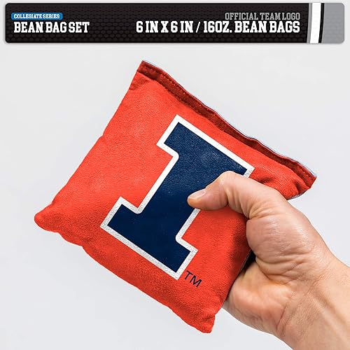 Miniatura 47 de Wild Sports - Puf de doble cara NCAA College de 8 unidades, bolsas de lanzamiento prémium para juego de cornhole, ideal para portones traseros