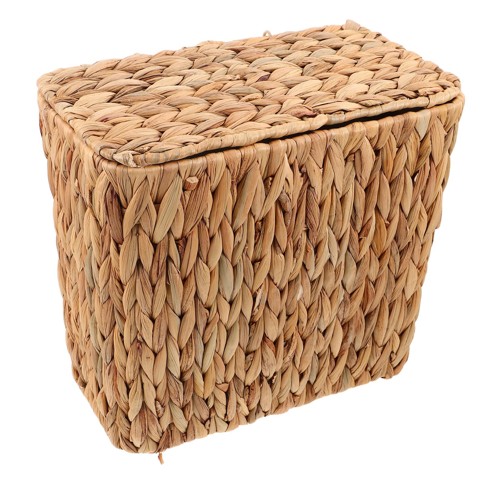 Toddmomy Handgewebter Quadratischer Aufbewahrungskorb aus Seegras mit Kunststoffeinsatz und Abnehmbarem Waschbarem Innenfutter für Küche und Wohnbereiche im Boho Stil