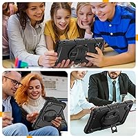 Vista 5 de timecity Funda para tablet Lenovo Tab K9/Tab One de 8.7 pulgadas 2025 (TB305XU/TB305FU) a prueba de caídas con soporte giratorio de 360°, correa