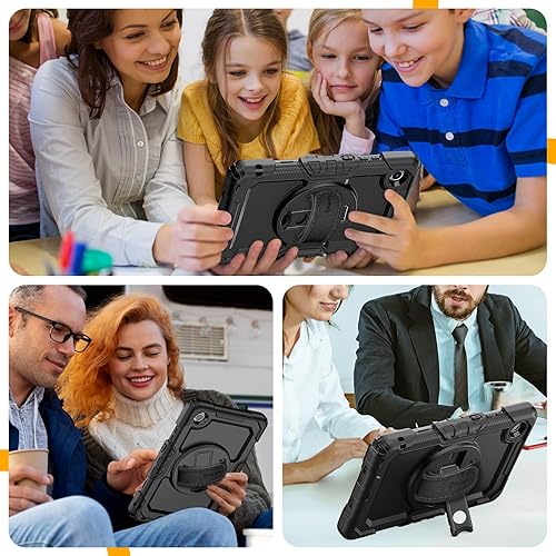 Miniatura 5 de timecity Funda para tablet Lenovo Tab K9Tab One de 8.7 pulgadas 2025 (TB305XUTB305FU) a prueba de caídas con soporte giratorio de 360, correa para