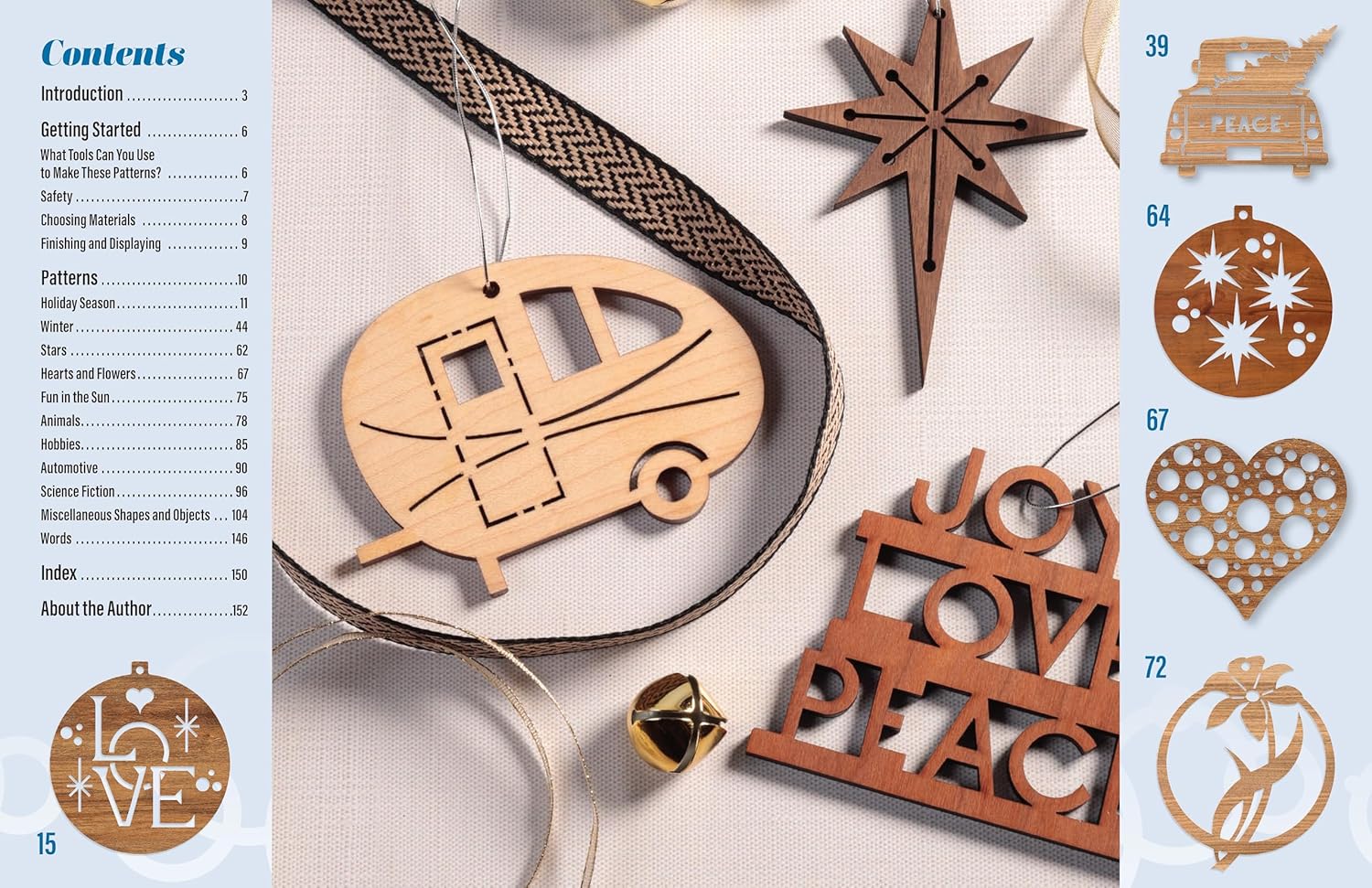 500 Patterns for Woodworking, Laser Cutting, and General Crafting: Full-Size Plans (Fox Chapel Publishing) Fretwork Baubles, Reindeer, and Vehicles - Each Takes 15 to 20 Minutes and Can Be Stack Cut