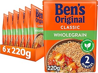 Ben's Original Wholegrain Microwave Rice, Bulk Multipack 6 x 220 g pouches