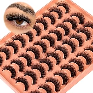 20 pares de pestañas postizas naturales de oj...