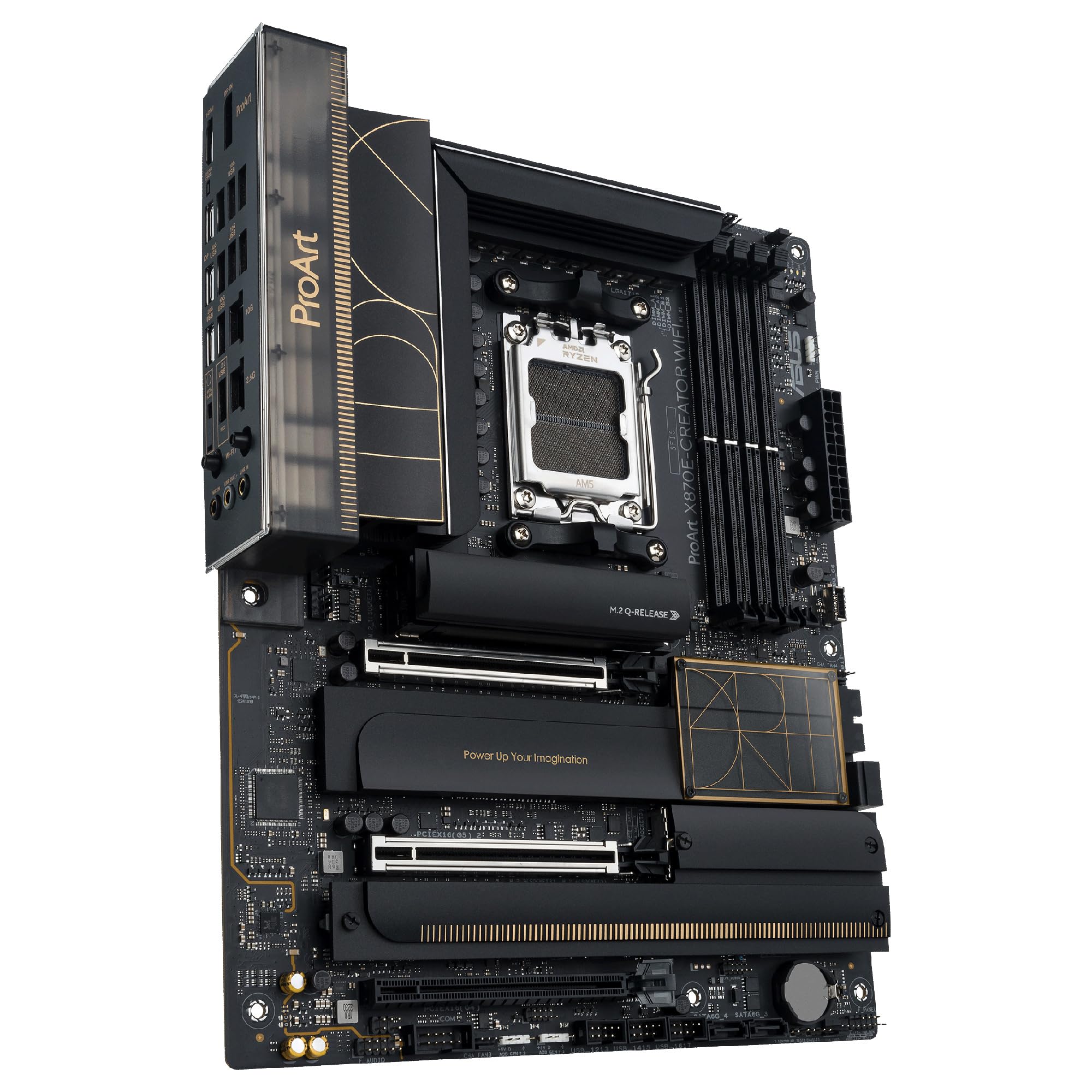ASUS ProArt X870E-CREATOR WiFi -Placa Base AMD X870E ATX, PCIe 5.0 x16 Compatible con GPU de última generación, 16+2+2 etapas de Potencia, DDR5, Doble USB4, LAN de 10 GB y 2,5 GB, WiFi 7, 4X M.2