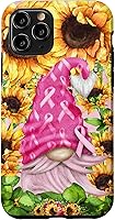 Vista 29 de Funny Breast Cancer Sunflower For Women Cute Pink Gnome Case for iPhone 16