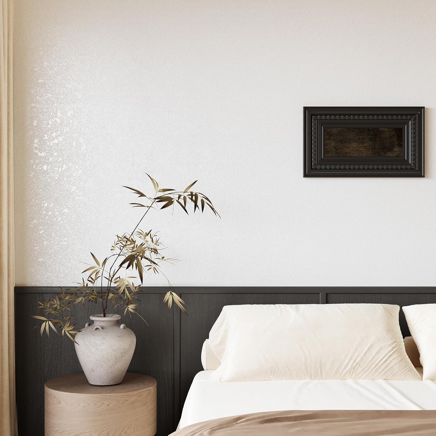 VEELIKE Embossed White Stucco Wallpaper Paintable Wallpaper Peel and Stick 15.7''x354'' Removable Off White Textured Wallpaper for Bedroom Bathroom Living Room Self Adhesive Contact Paper for Walls