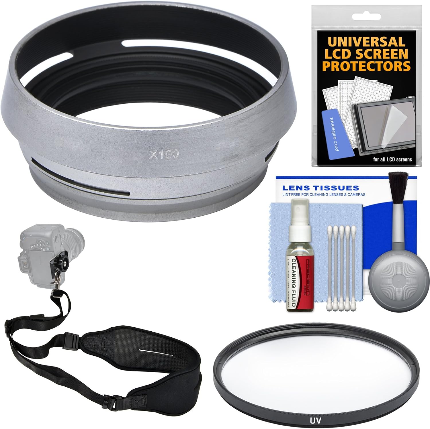 Precision Design ARX100 Adapter Ring & Hood for Fuji X100 / X100S / X100T / X100F