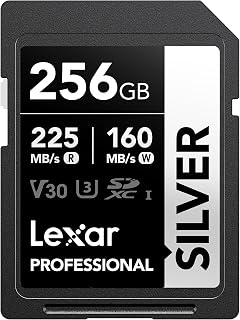 Lexar 256GB Professional Silver SDXC Memory Card, UHS-I, C10, U3, V30, 4K Video, Up to 205/140 MB/s Read/Write, for Profes Price In India