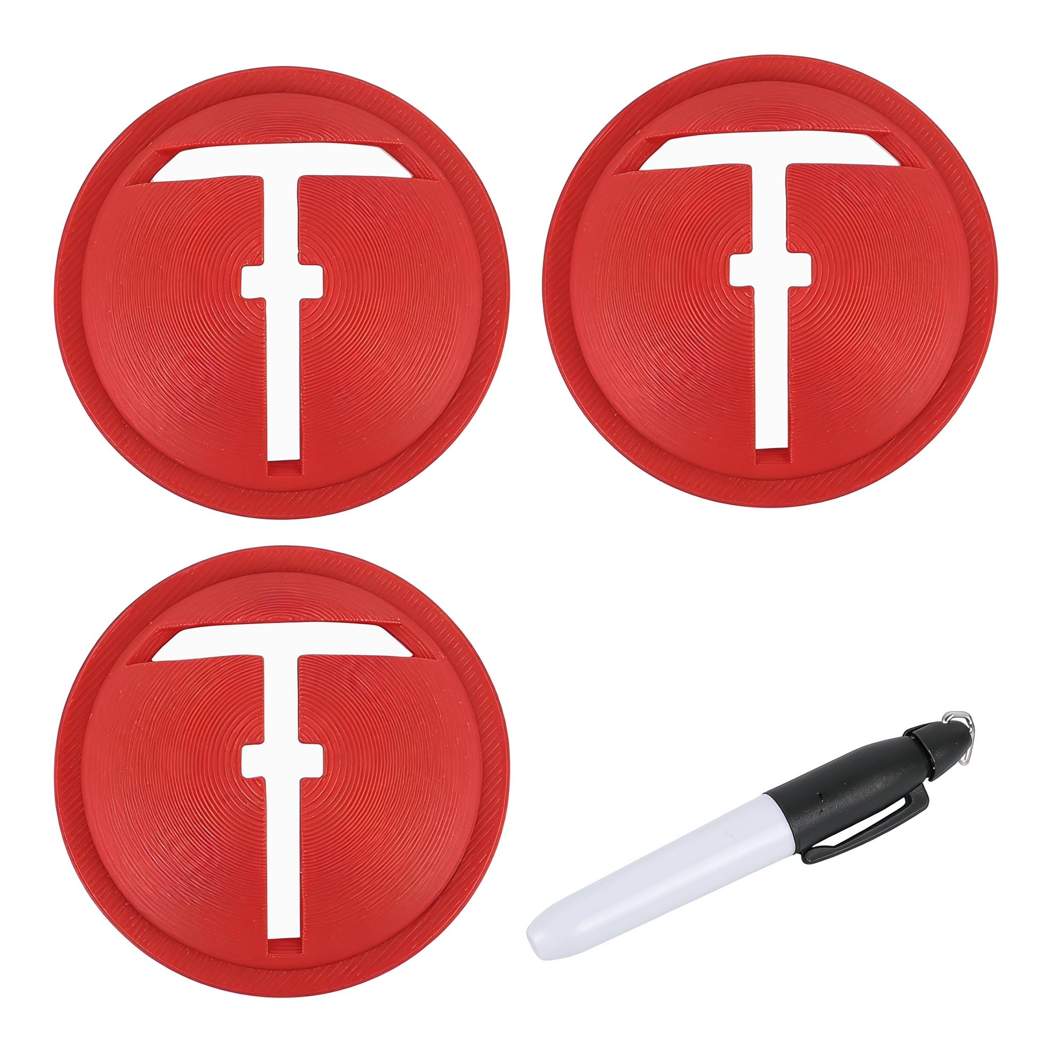 Dooaqiin Golf Ball Line Marker Tool Kit with Marking Pen, Plastic Alignment Stencil Template for Precision Putting, Drawing Scribe Accessories for Target Accuracy