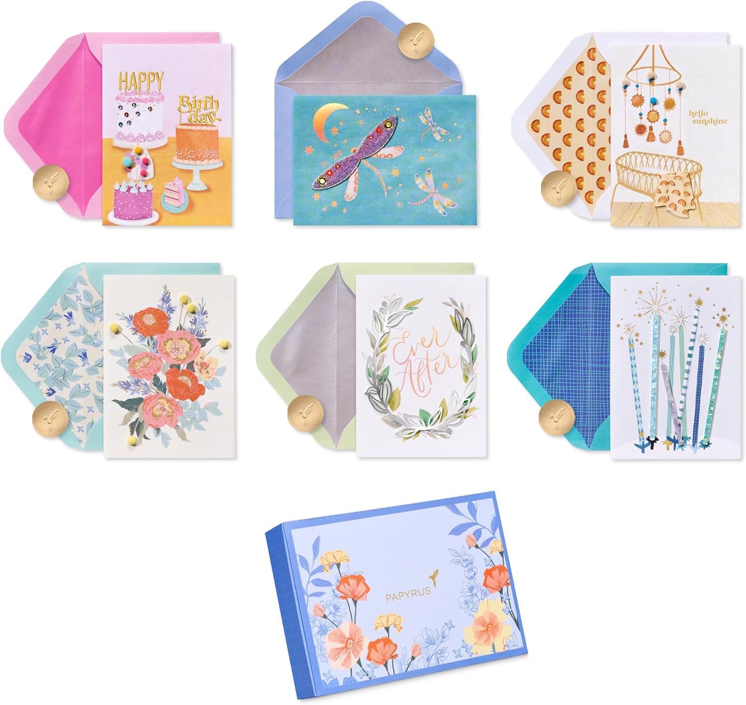 Papyrus All Occasion Blank Card Assortment (6-Count)