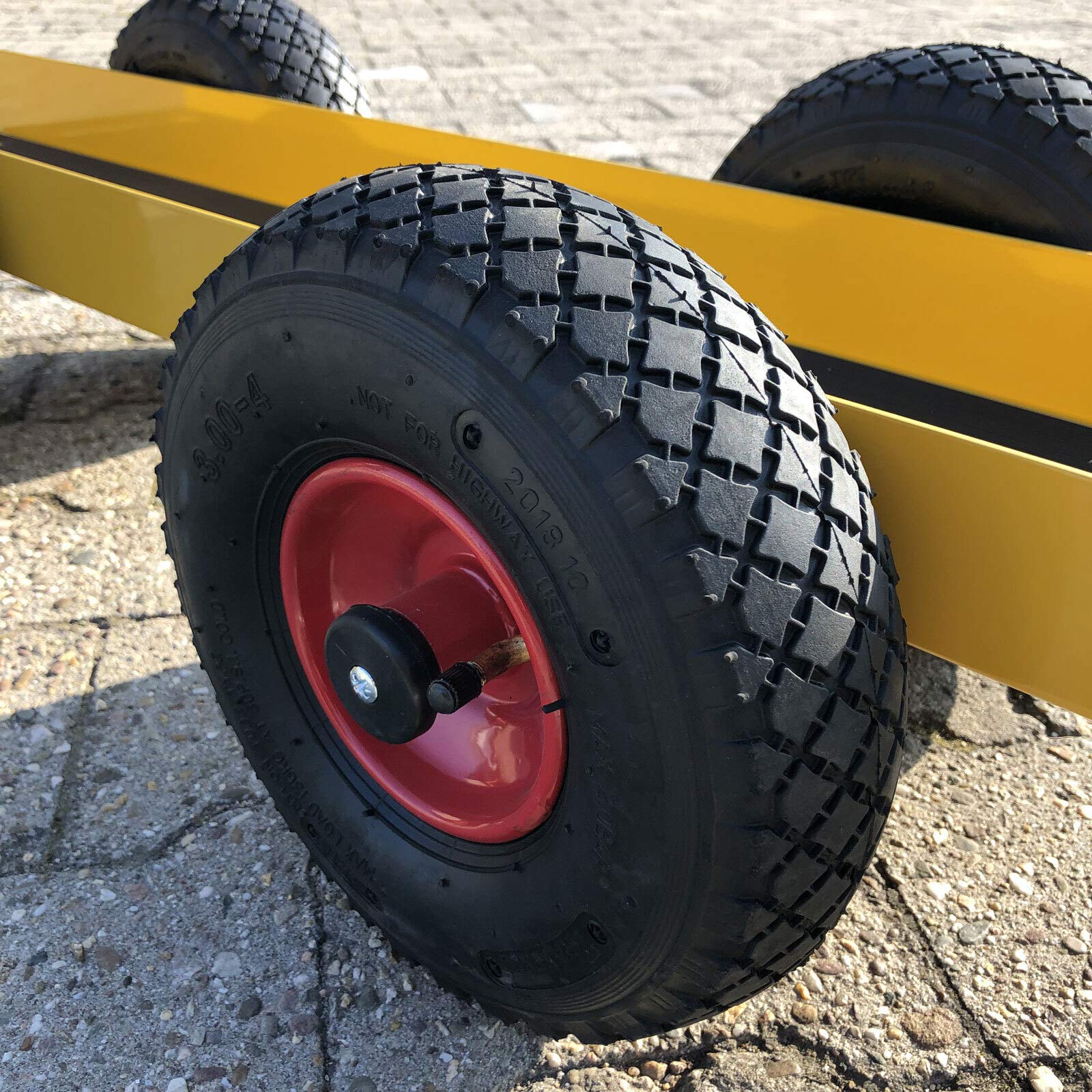 Ravendo, carrello a 4 ruote, 300 kg, lunghezza 98,5 cm, carico pesante, carriola per il trasporto pneumatici Made in Europe