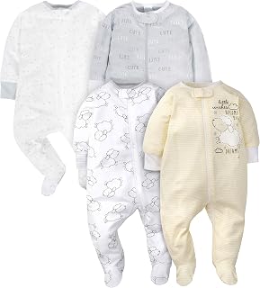 Gerber 4 Pack Sleep Animals Months