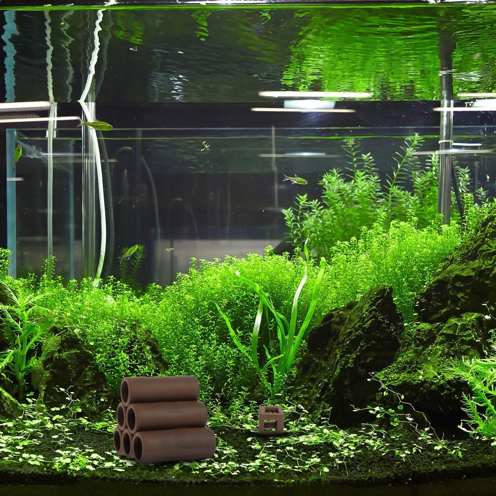 POPETPOP Casa De Peces 5 Juegos Peces De Cerámica De Acuario Tanque Mascota Pecera Refugio De Peces Esconder Criar Decoración De Paisaje Cueva del Acuario Decoraciones De Peceras 2 Piezas * 5