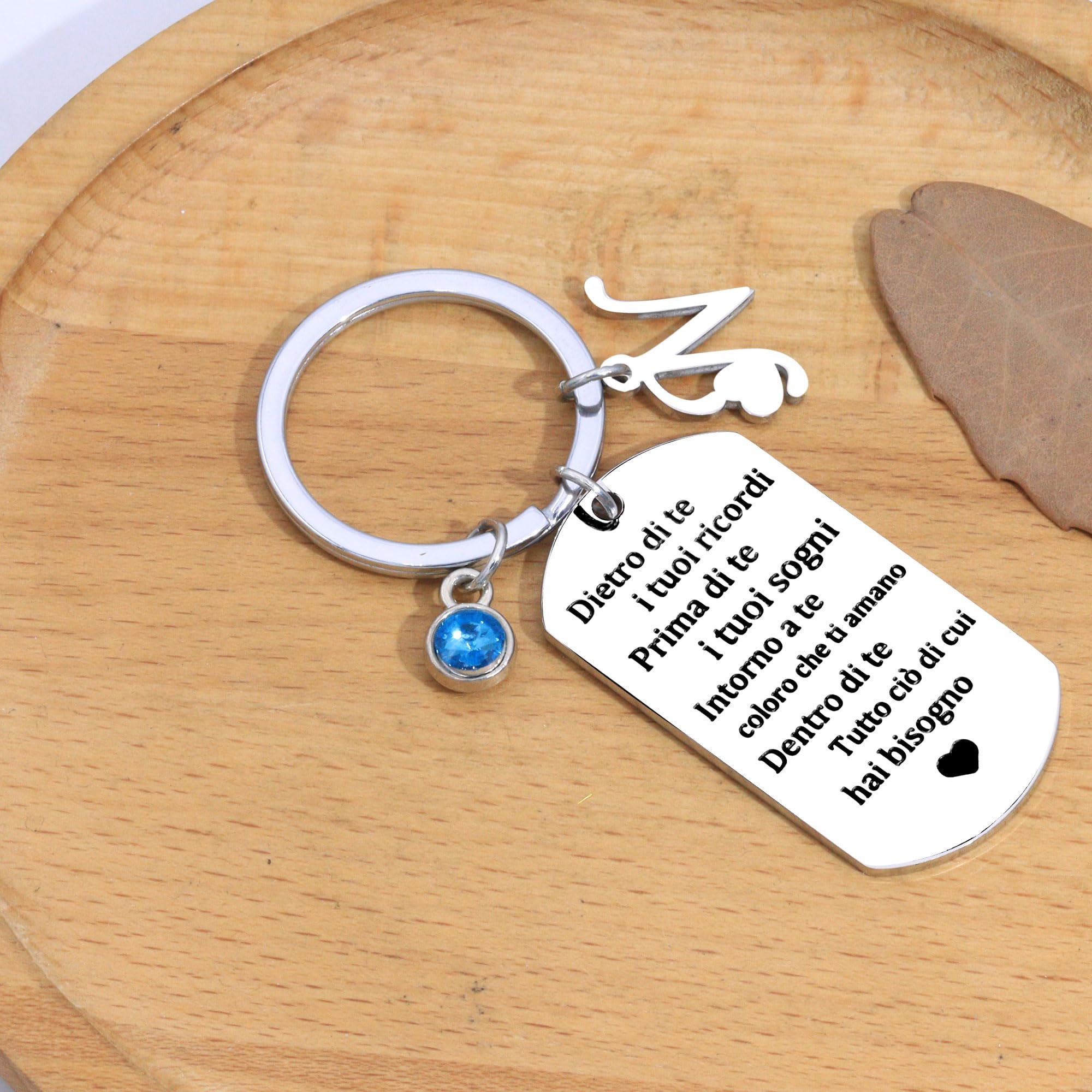 Inpirazione Portachiavi Regalo,Argento 26 Lettera A-Z Inglese Initial Pendente Portachiavi Per Le Donne Uomini Unisex Figlia Figlio Sorelle Amici Amante Compleanno Natale Laurea