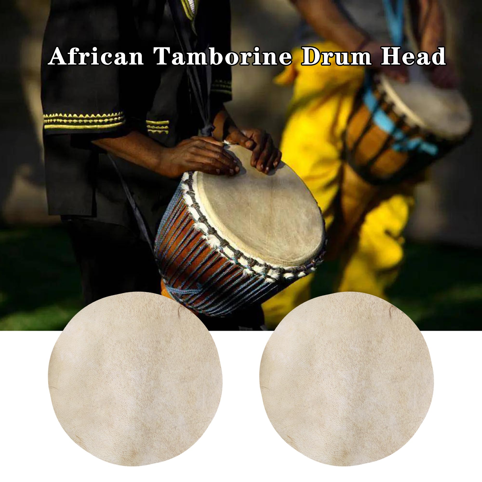 Lot de 2 Tambourins Professionnels 8" pour Percussion Diamètre 300mm