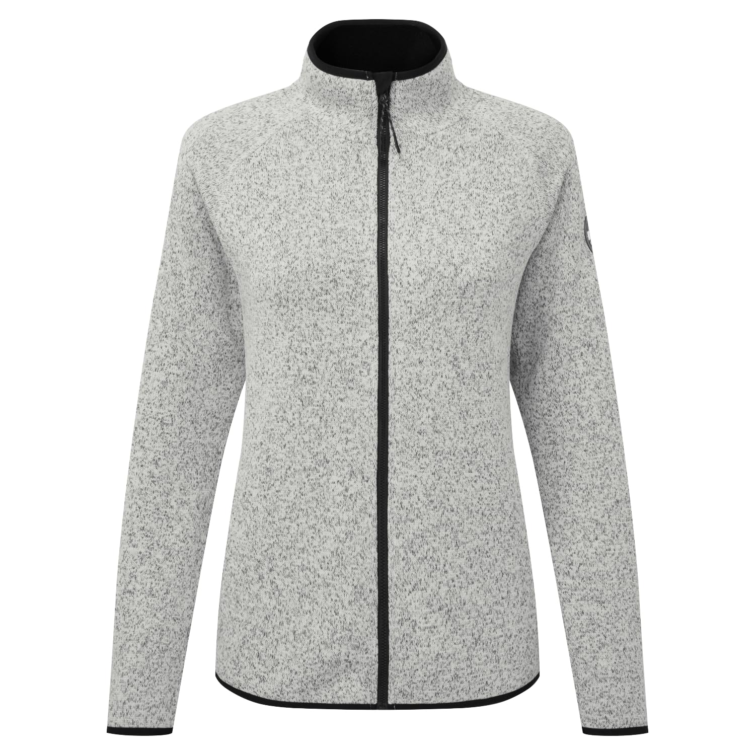 Gill Womens Knit Full Zip Fleece Jacket - Thermal, Lightweight & Breathable (Grey Marl, M)