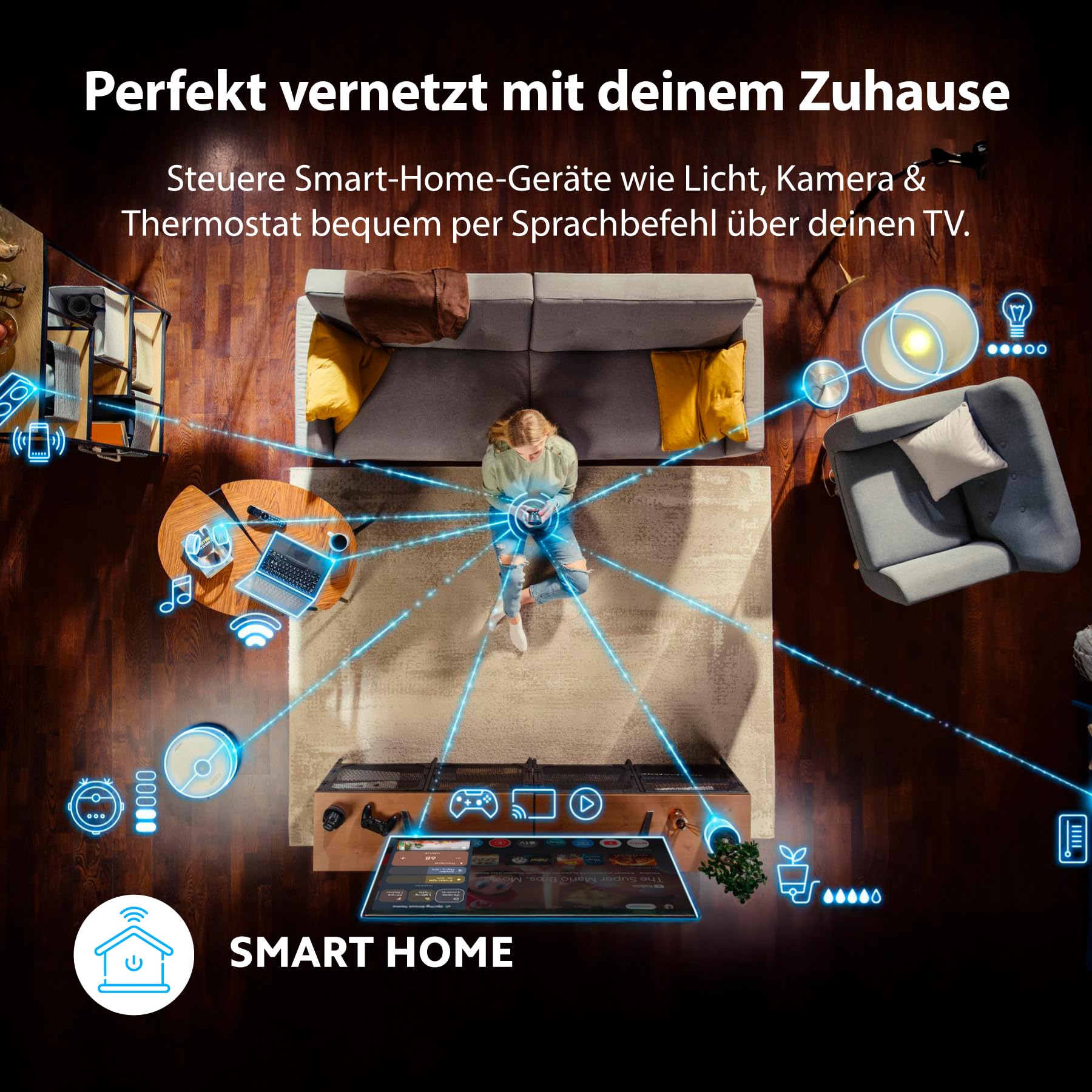 DYON nexGo 24H Smart TV – 24 Zoll (60 cm) HD Google TV mit Sprachsteuerung, Google Assistant, Play Store, Chromecast, Triple Tuner, Netflix, Prime Video & YouTube [Modell 2025]