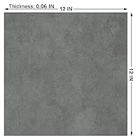 Vista 8 de WESTICK Azulejos de suelo de mármol gris para despegar y pegar de 12 x 12 pulgadas, azulejos de piso de baño, azulejos de vinilo autoadhesivos