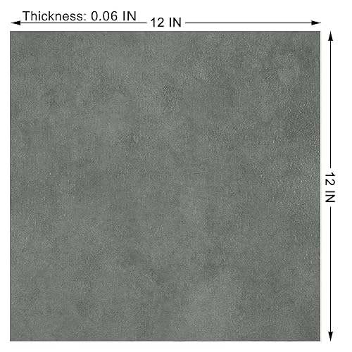 Miniatura 8 de WESTICK Azulejos de suelo de mármol gris para despegar y pegar de 12 x 12 pulgadas, azulejos de piso de baño, azulejos de vinilo autoadhesivos