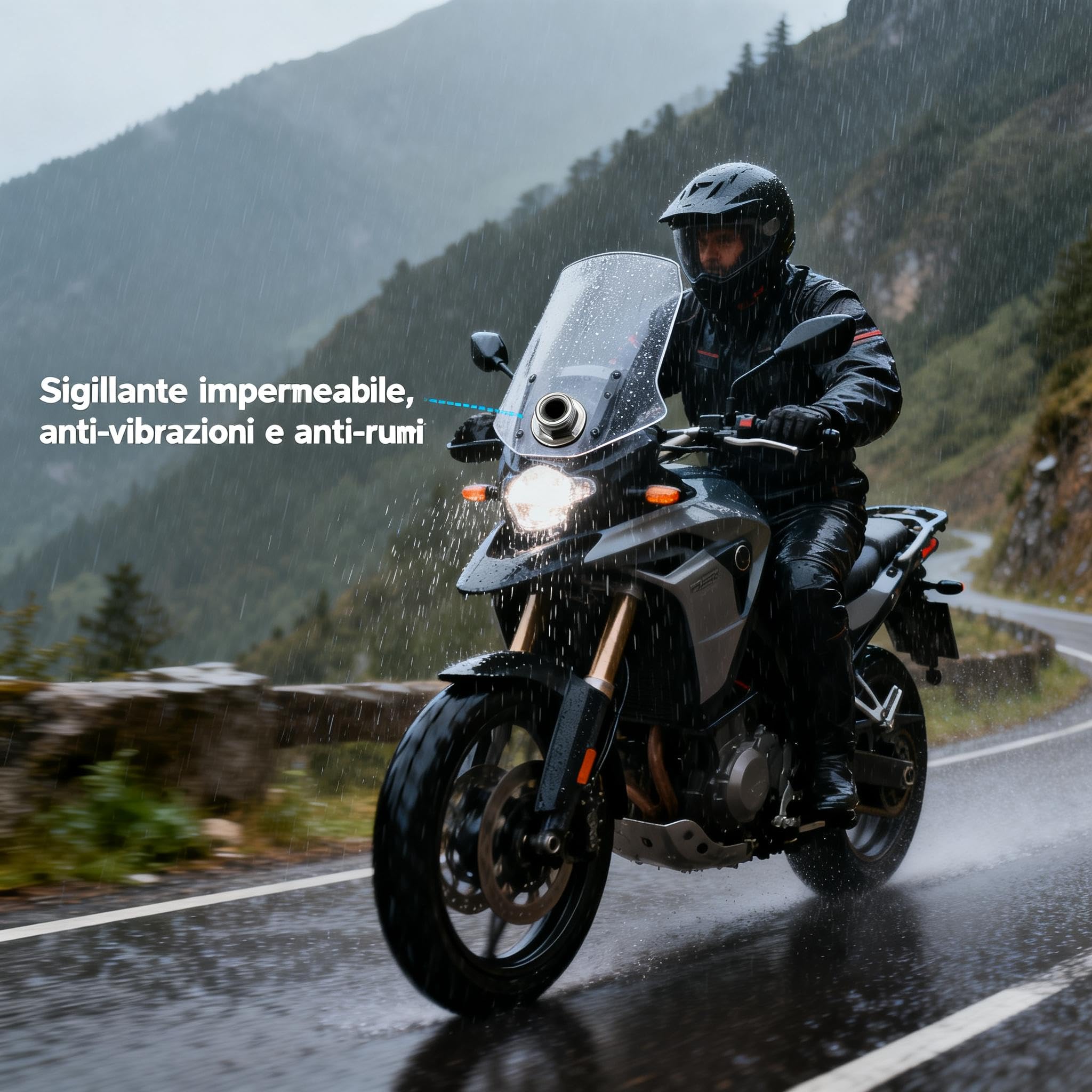 Kit Fissaggio M5 Moto, 10 Pezzi Viti in Alluminio con Dadi in Gomma e Rondelle Trasparenti, Set per Parabrezza e Carene Moto, Accessori di Fissaggio Antivibranti con Chiave a Brugola
