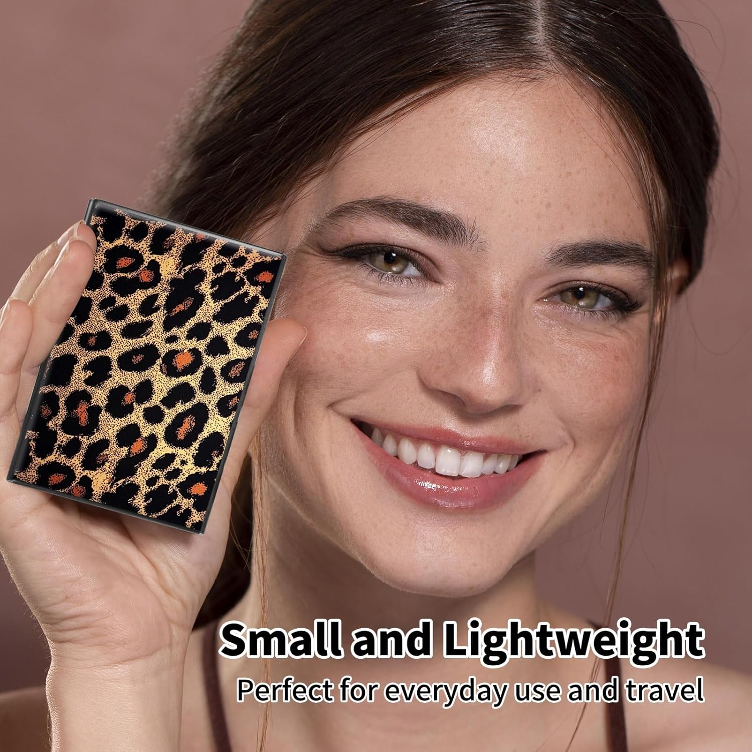 Metal Wallet,Credit Card Holder for Women Men,RFID Blocking Card Holder Mini Slim Aluminum Wallet ID Case Hard Case Business Card Holder Case,Brown Leopard Print - Image 7