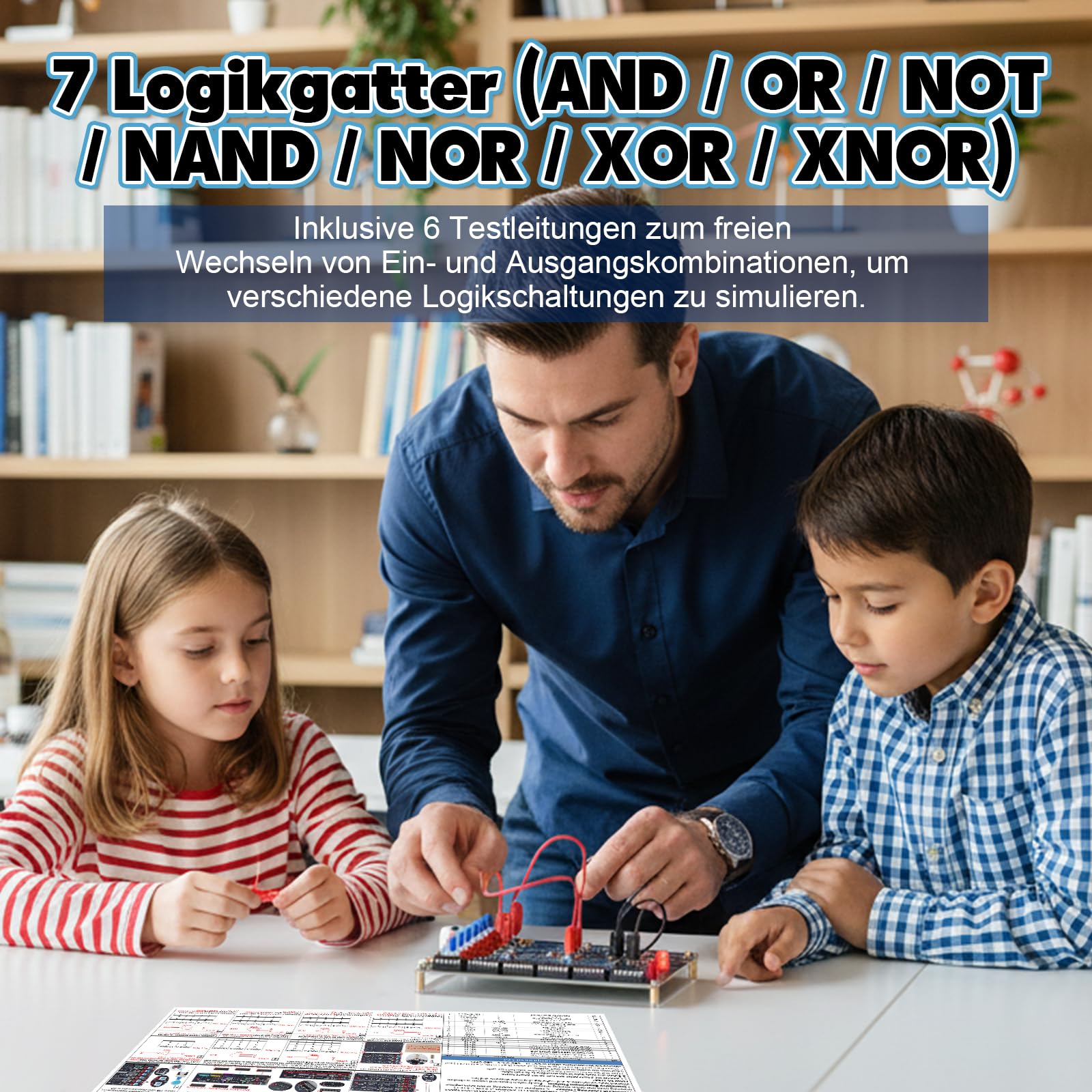 Kit de soldadura con indicador LED, juego de soldadura electrónica BANRIA para aprender a soldar con AND OR NO NAND NOR XNOR, circuitos lógicos digitales para estudiantes, escuelas, STEM