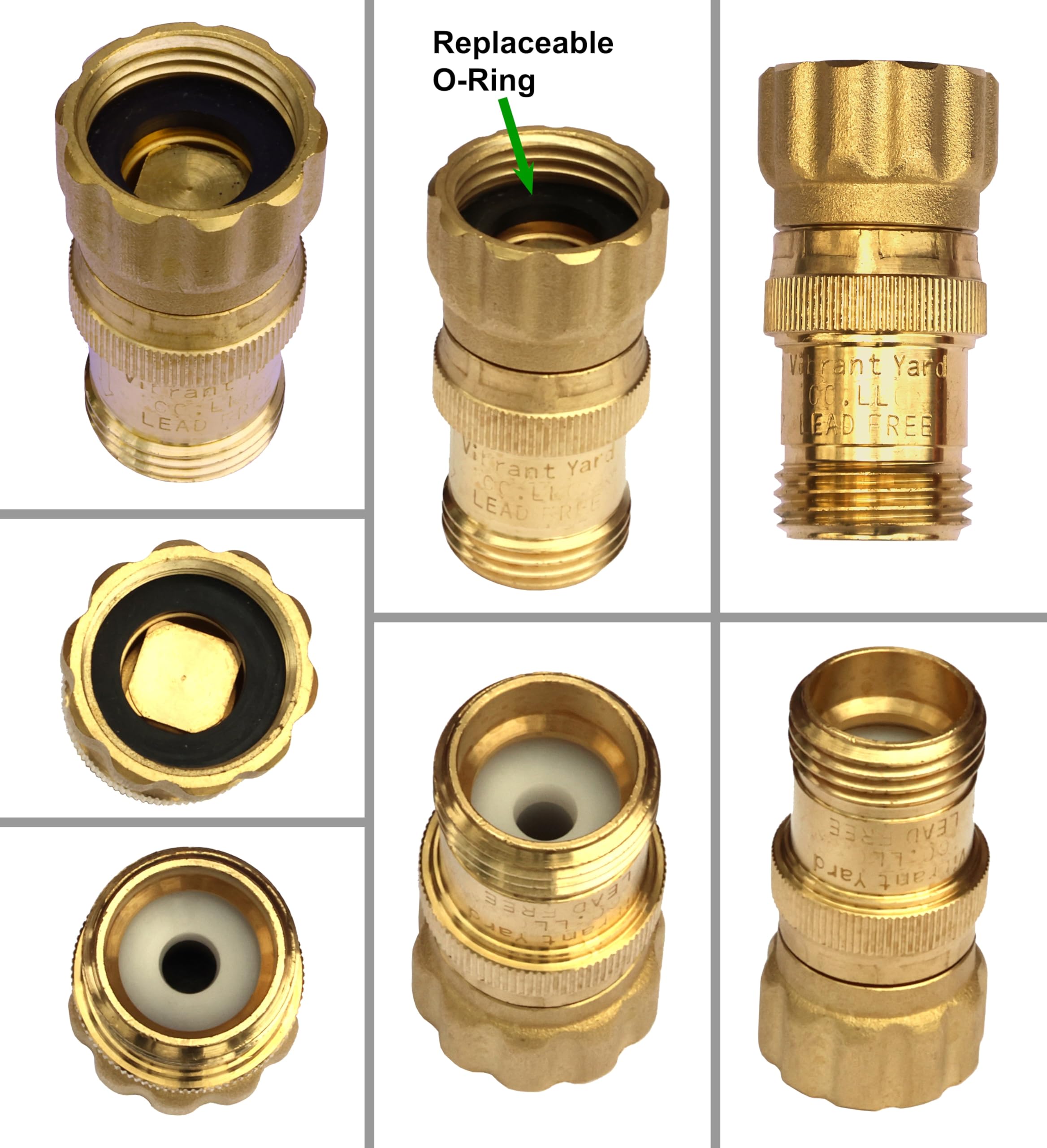 Réducteur de pression d'eau de 15 psi pour ruban d'égouttement, filetage de tuyau de 1,9 cm, pression d'entrée maximale de 120 psi, laiton sans plomb, faible débit, quantité : 2