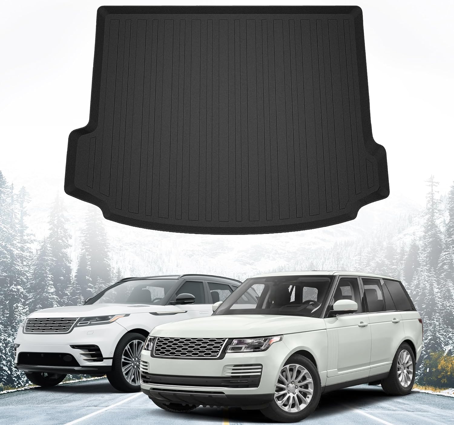 Premium Cargo Liner for Land Rover Range Rover Evoque Behind 2nd Row 2020-2026 - 100% Protection - Custom Fit Car Trunk Mat - All-Season Black Cargo Mat - 3D Shaped Laser Measured Trunk Liners