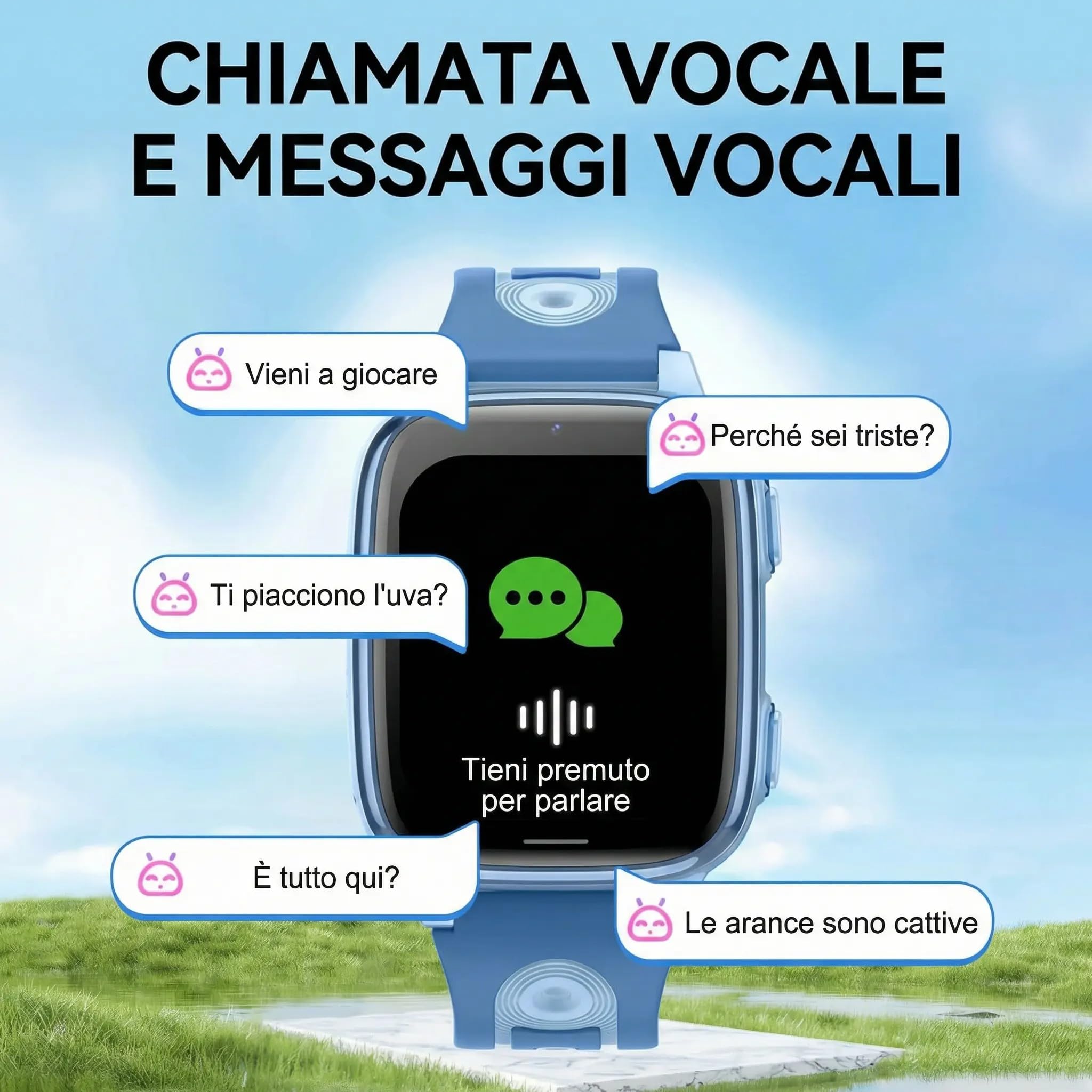 Orologio per Bambini con Pulsante SOS, Videochiamata HD, Modalità Scuola, Posizionamento LBS+WIFI, Schermo da 1,83 pollici, Smartwatch 4G CON SIM (Nero)