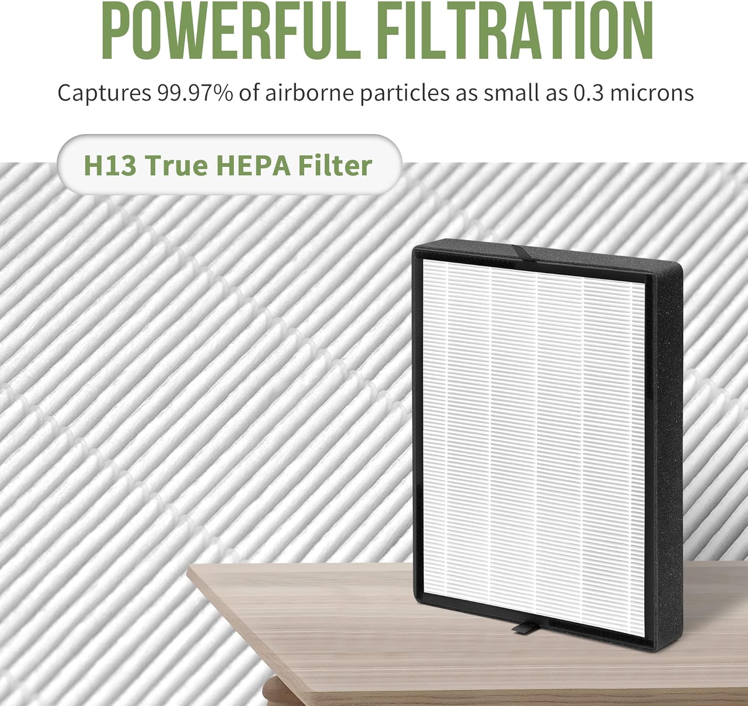 45i Replacement Filter Compatible with 45i Air Puri-fier, 45i Filter Compared to Part NO. B4-Fresh, 1 H13 True HEPA & 4 Carbon Pre-filters