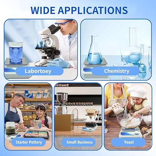 Vista 6 de Magnetic Stirrer Set(4 Stir Bars & a Retriever), Strong Magnetic Stir Plate 3000rpm with Speed Control for Liquid Mixing, Magnetic Mixer for