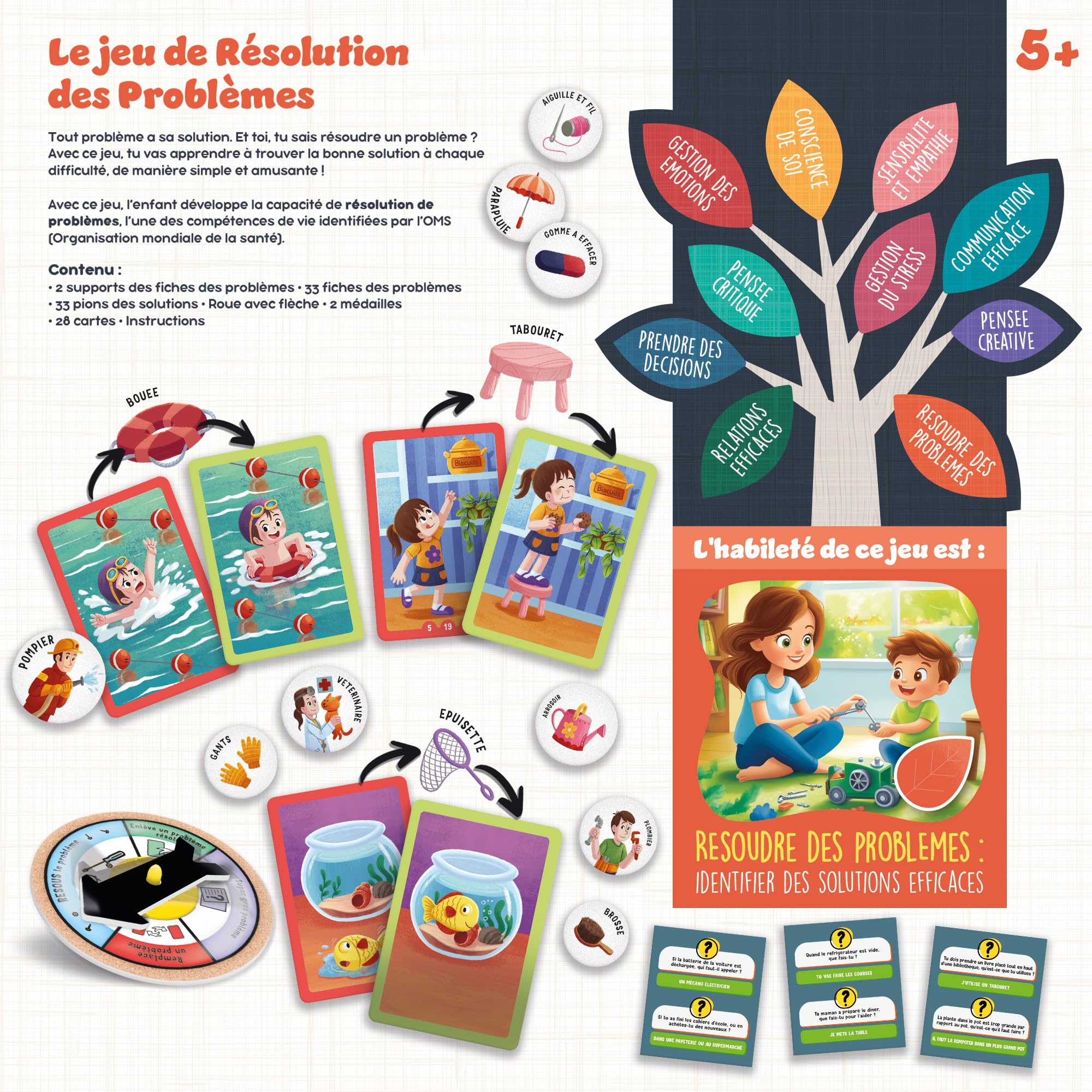 Résolution des problemes - Jeu de Plateau - LIFE SKILLS - Plateau illustré