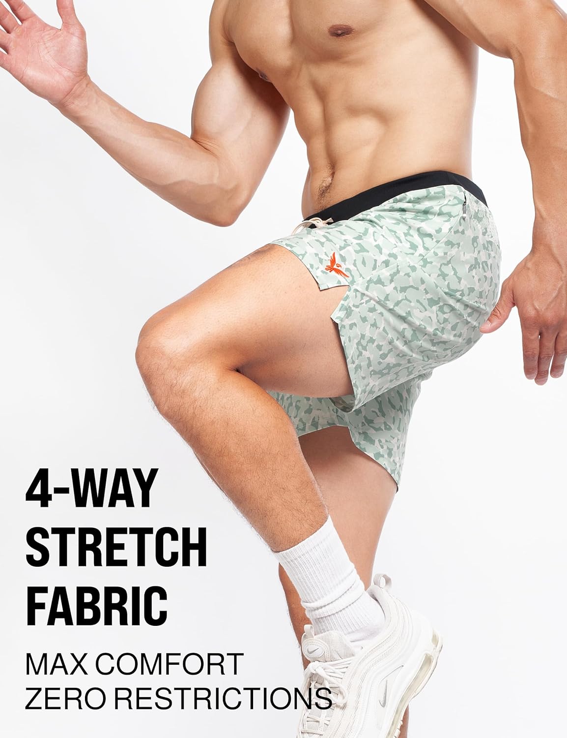 YOGA CROW Flow Men’s Lined Shorts 5" – 2-in-1 Hot Yoga, Running & Hybrid Swim Short