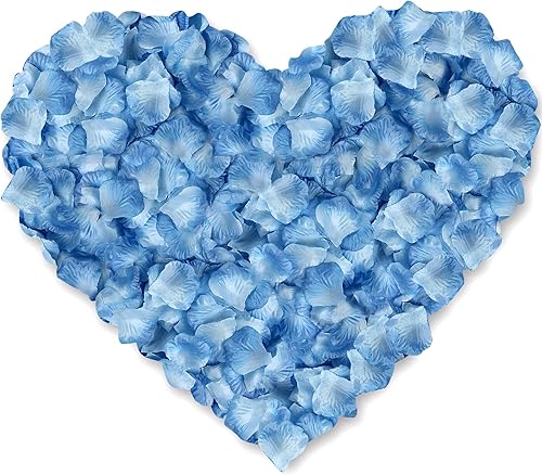 Miniatura 19 de 1000 pétalos de rosa de seda artificial, para decoración de bodas, fiestas Hecho a mano Marfil 200,Azure,Negro,Azul,Borgoña,Champán,Rojo oscuro y