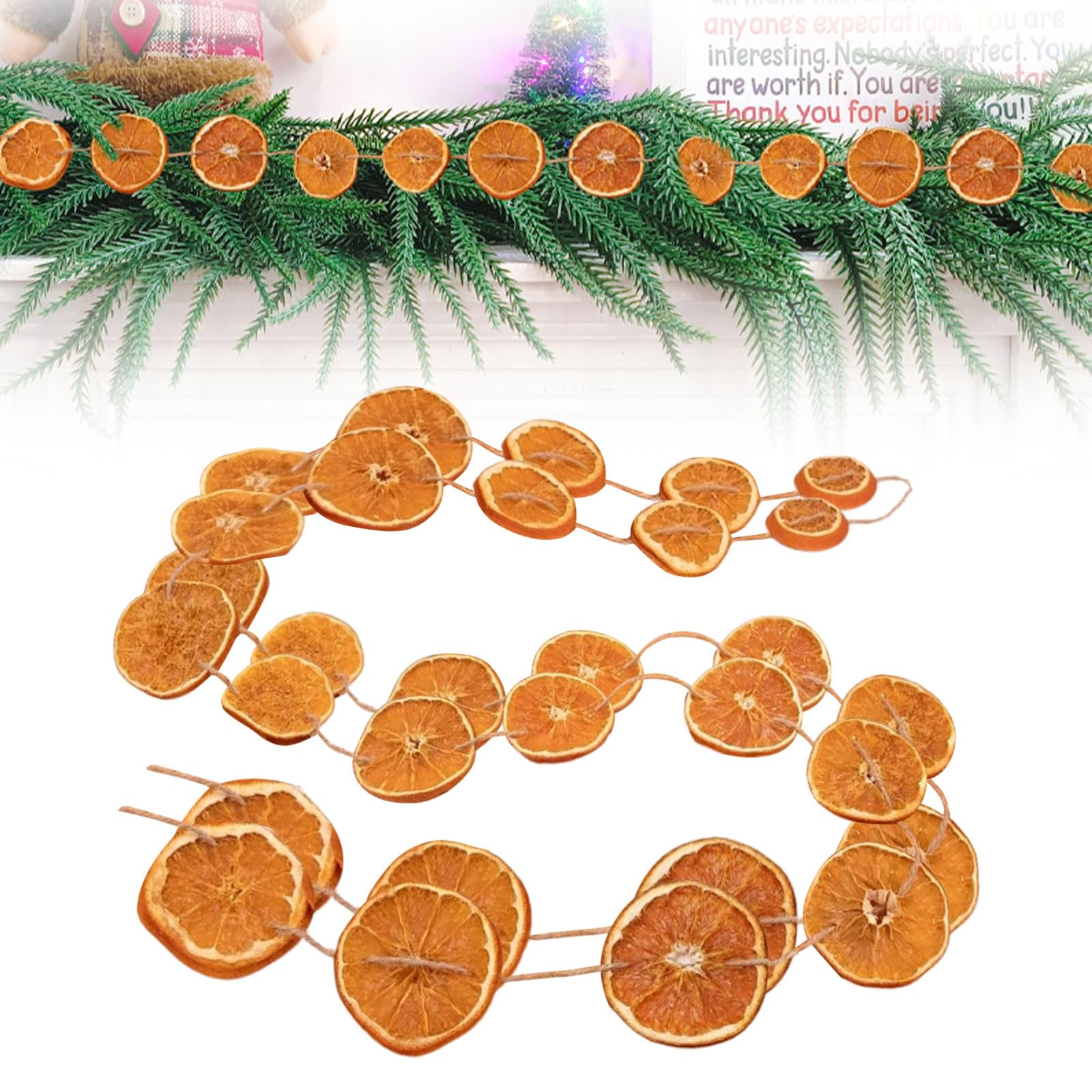 Photo 1 of Tirdkid 1 Pack 10ft Dried Orange Garland Natural Dried Orange Slices