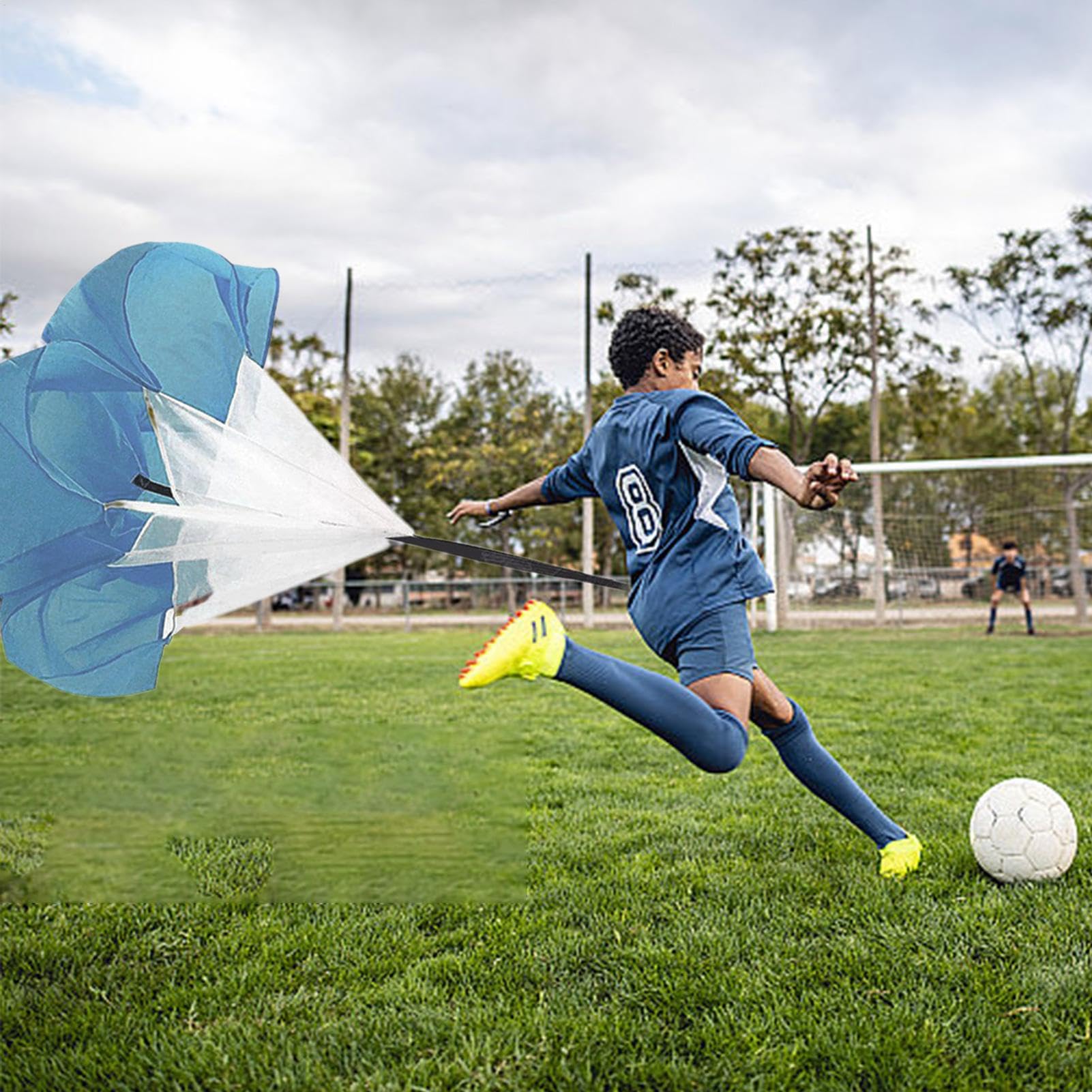 Paracadute da corsa per allenamento di velocità – Paracadute portatile per allenamento di velocità | Banda per esercizi di pallacanestro, allenamento di forza per calcio, corsa
