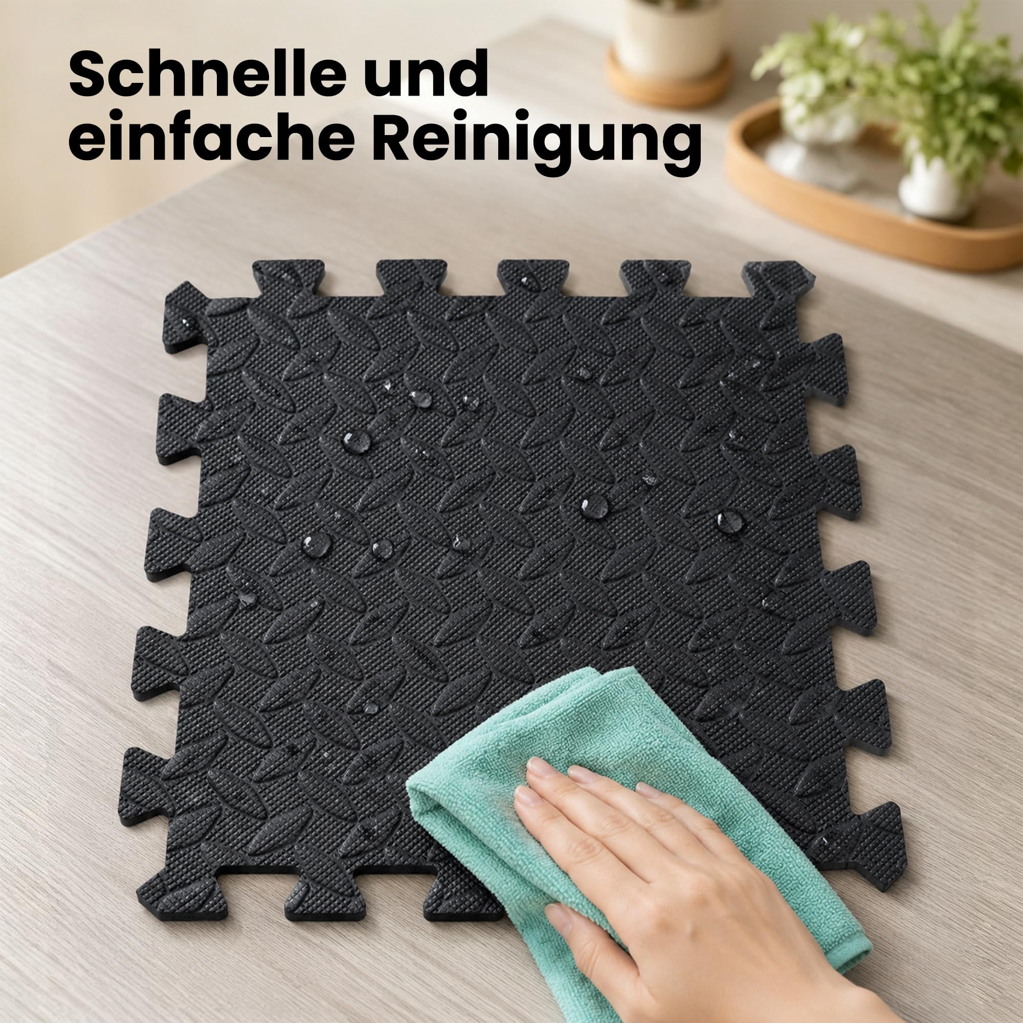 Bodenschutzmatte fitness Set, 16/24/36 Bodenmatte Sportmatte Fitnessmatte Gymnastikmatte, Rutschfeste Schutzmatten Fitnessraum, EVA Fallschutzmatten [31x31cm]
