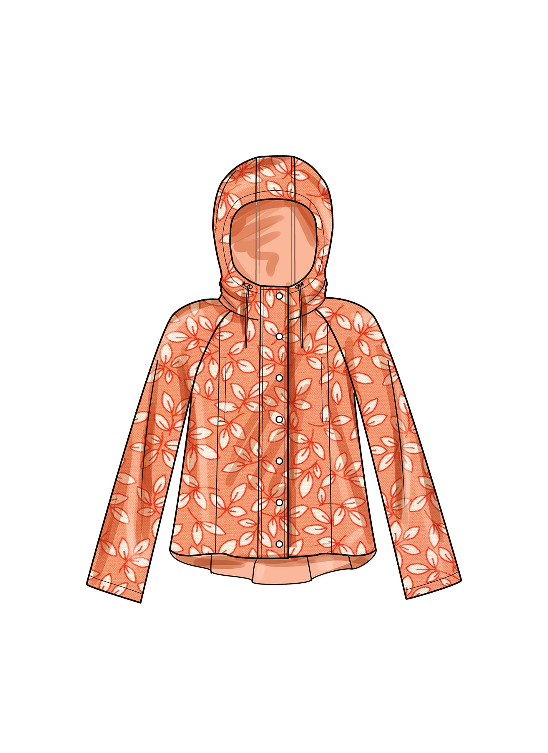 Simplicity Schnittmuster-Set für Damen-Parka-Jacke mit Kapuze, Code S9713, Größen 46-50-52-54, mehrfarbig