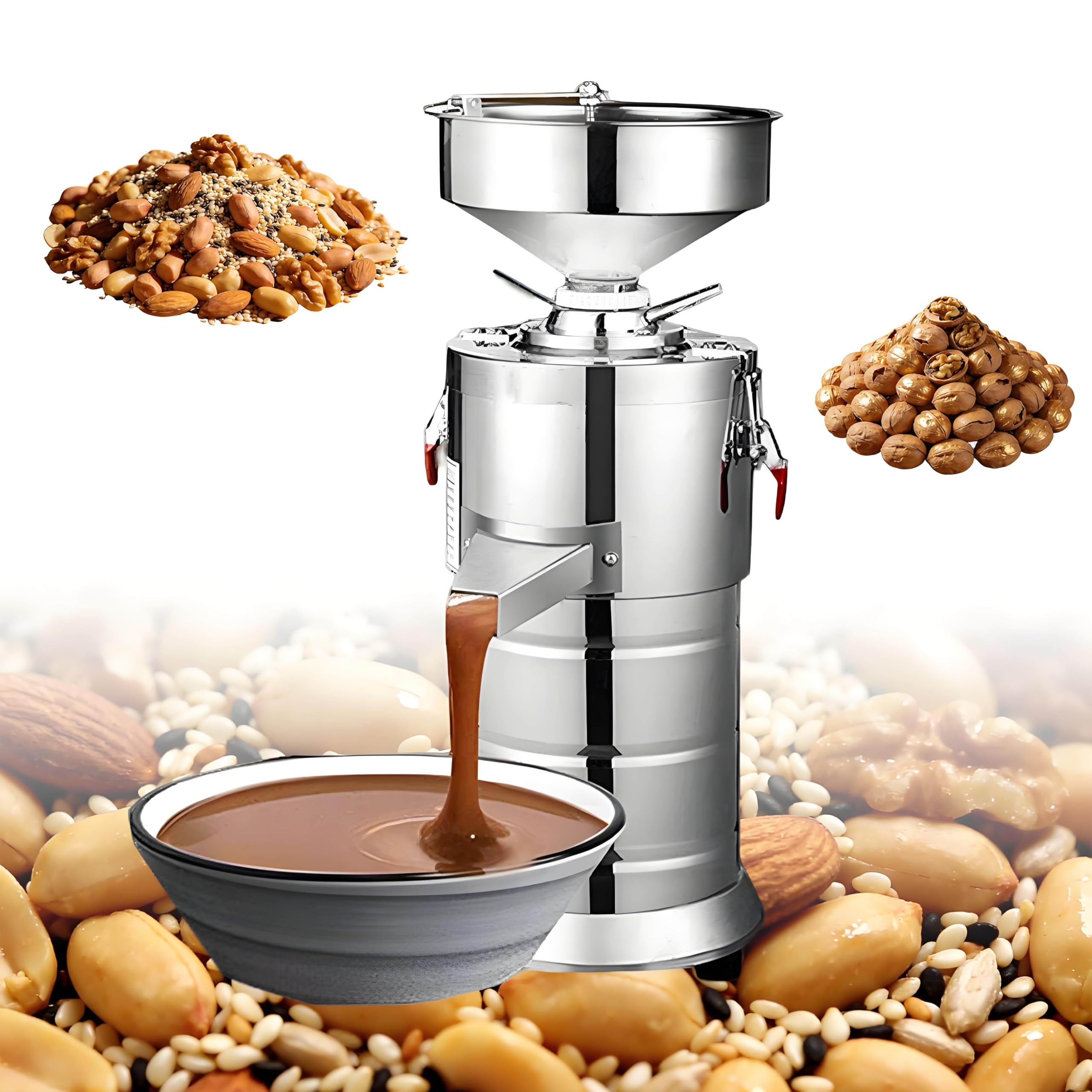 GSHSHOU 1100W Commercial Nut Butter Machine, 33LBS/H Grinder