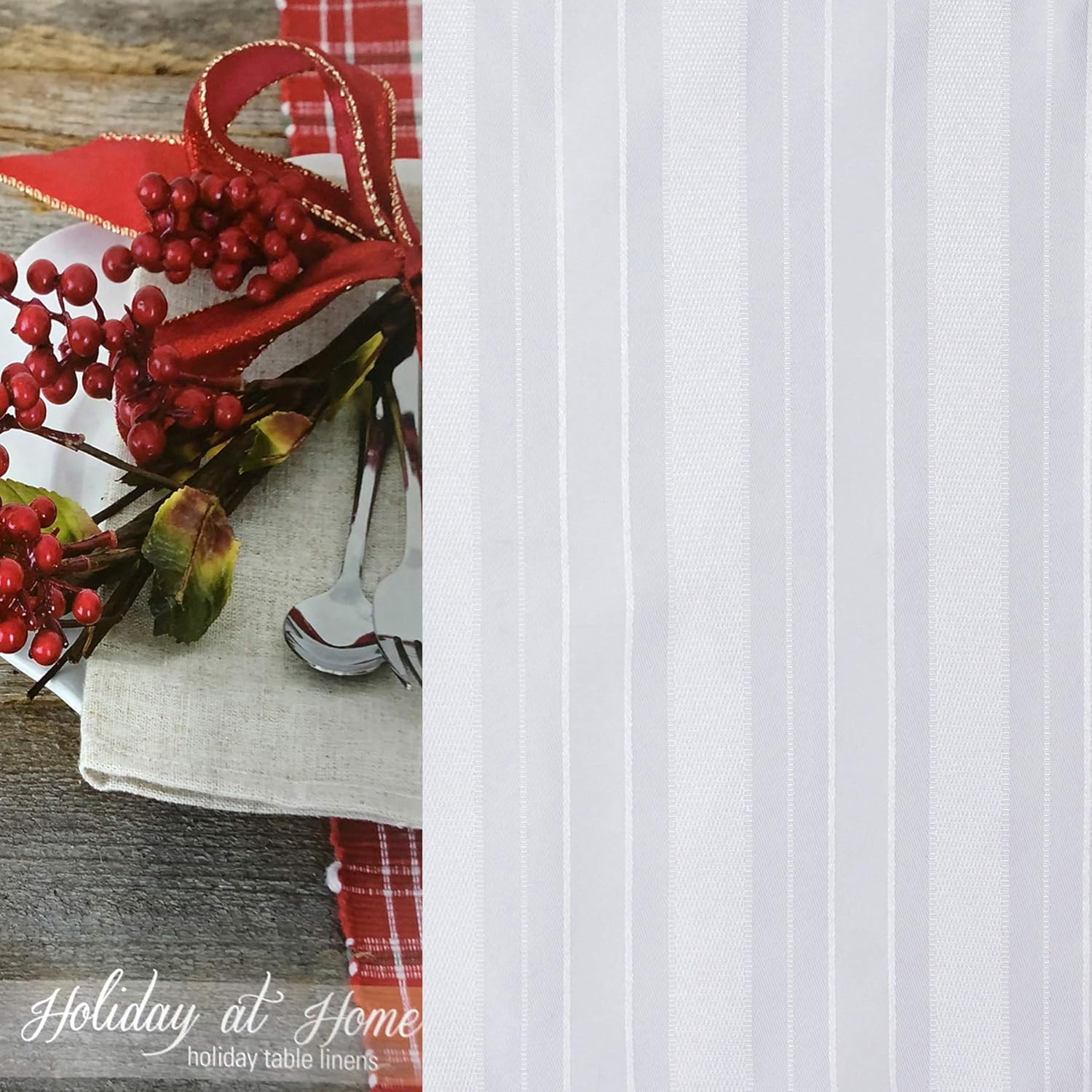 White Polyester Stain Resistant Napkin Set of 4