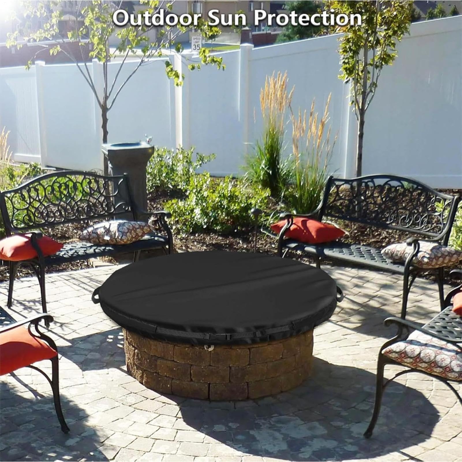 Copertura Per Braciere Da Esterno con Maniglia Resistente Regolabile | Copertura per da Esterno per Patio Per Giardino Cortile Patio Prato Prateria