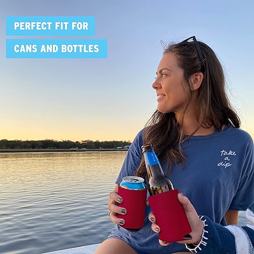 Miniatura 4 de Fundas enfriadoras de latas de cerveza en blanco (paquete de 30) Enfriadores de latas de cerveza con aislamiento suave  Koolies lisas a granel para