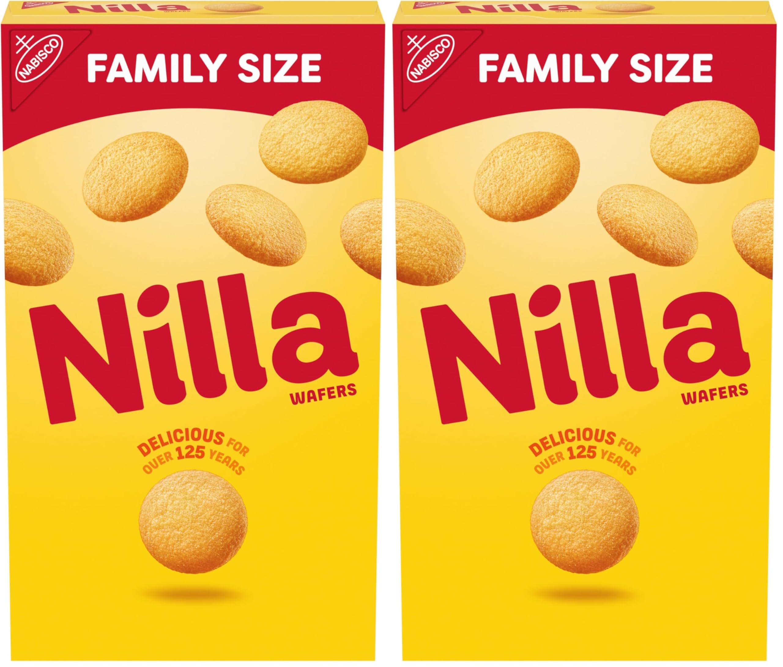 Nilla Wafers Cookies, Vanilla, 15 oz | Family Size | Pack of 2