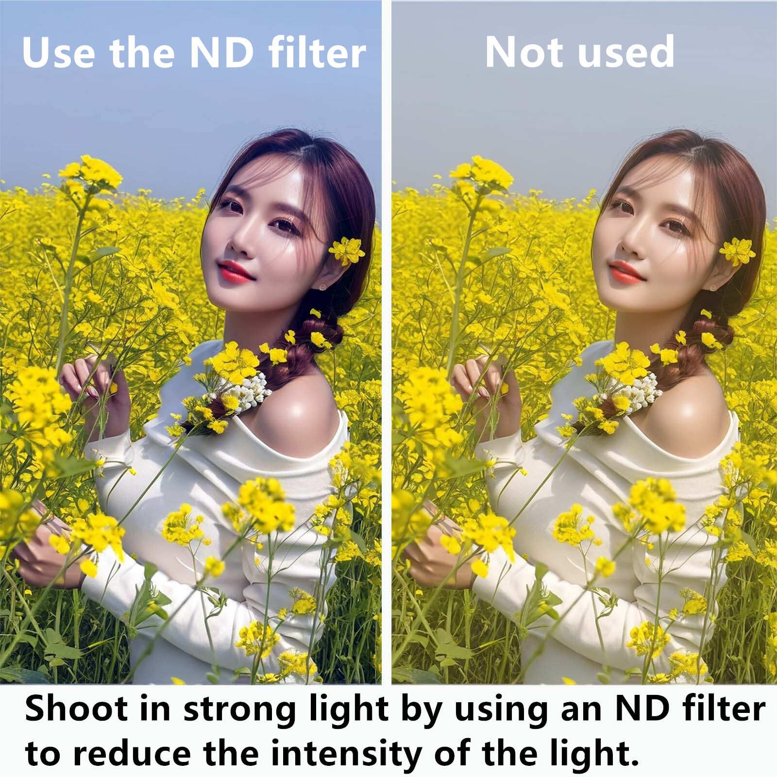 Filtre ND2-ND400 variable pour iPhone, Samsung et autres smartphones, adaptateur à clipser, verre optique double face HD multi-couches SLR de qualité, accessoires d'objectif de téléphone