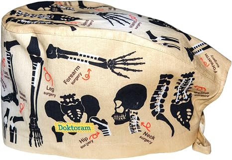 DOKTORAM Skull Cap Bones Skeleton Color 