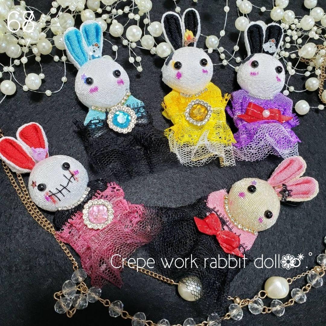 Amazon.co.jp: つまみ細工 うさぎちゃん*.゜68 ちりめん細工 : おもちゃ
