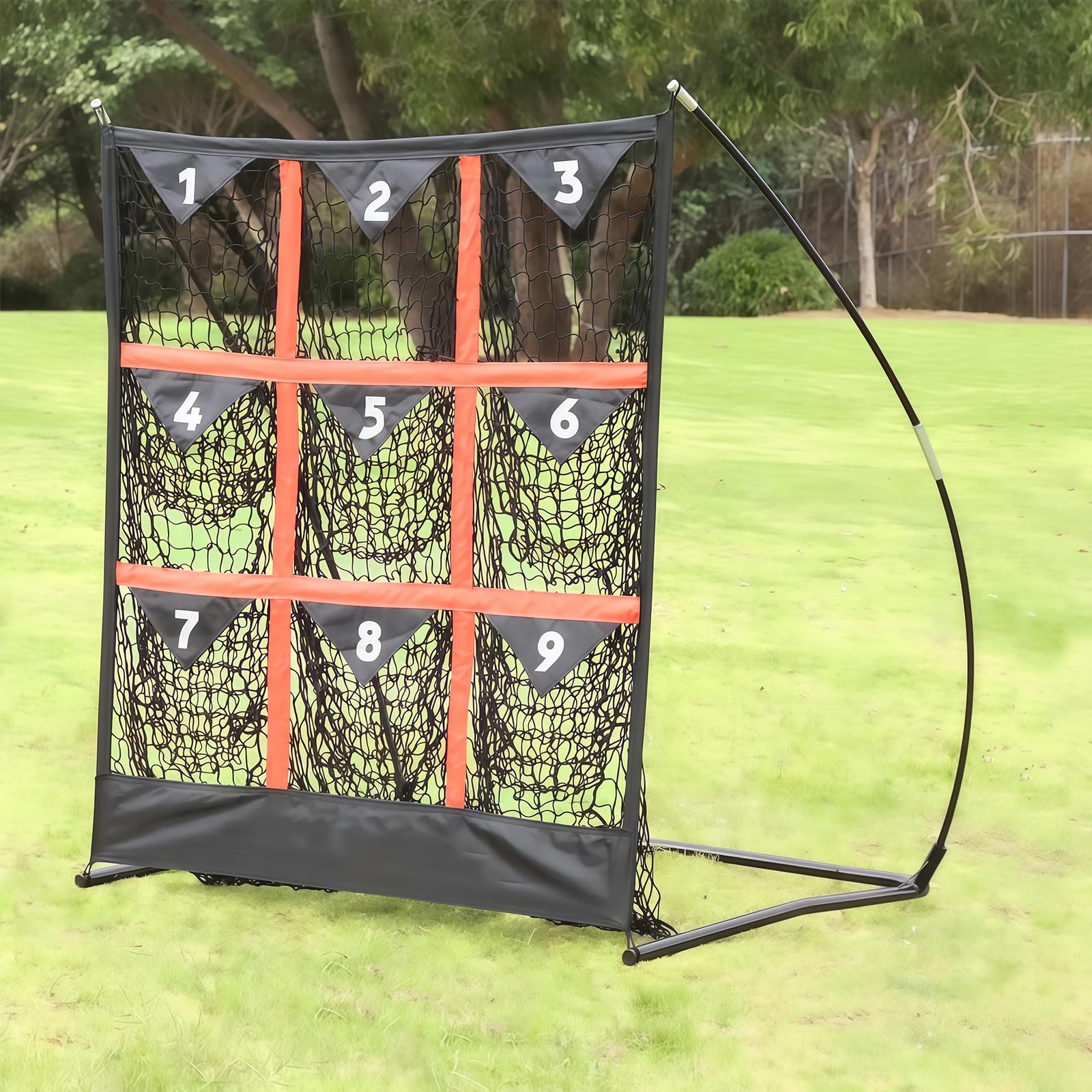 Generisch Baseball-Trainingsnetz, 9 Zielzonen, tragbar mit Tragetasche, 31 x 42 x 49 Zoll für Hinterhof- oder Feldübungen, einfache Einrichtung und langlebiges Design