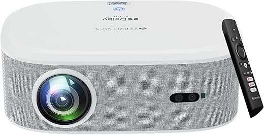 ZEBRONICS PIXAPLAY 28 1080P FHD, 508 cm Screen, Dolby, Smart Projector, 18000 Lumens, Auto Focus, Auto Keystone, HDMI (ARC), Miracast, Dual Band,…