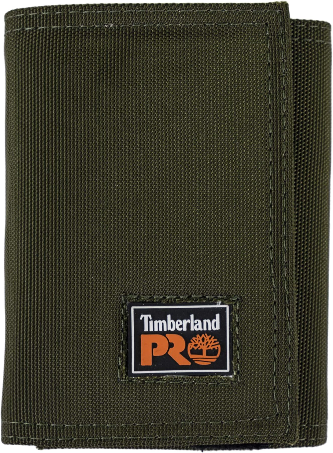 Timberland PRO Men's Cordura Nylon RFID Trifold Wallet with ID Window, olive, One Size